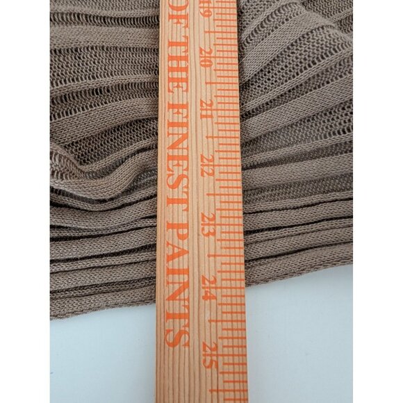 John P Greece Cardigan Womens Size Medium Brown Neutral Tie Front Shawl Shrug - Picture 11 of 11